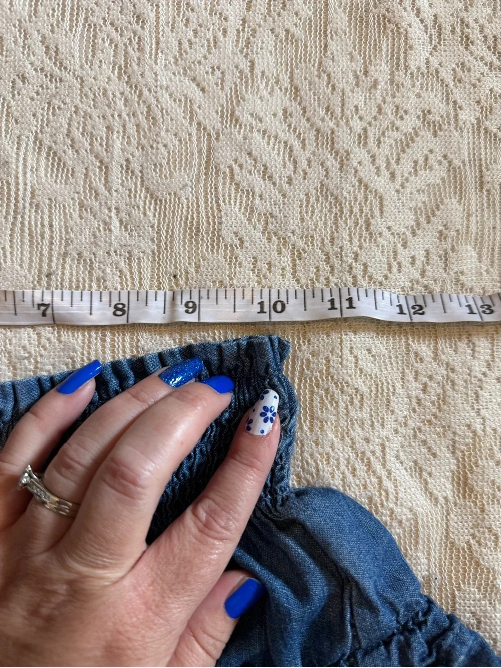 GAP X LoveShackFancy girls denim ruffle skirt - Picture 2 of 7